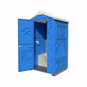 Кабина туалетная мобильная Стандарт Плюс в разборе синяя